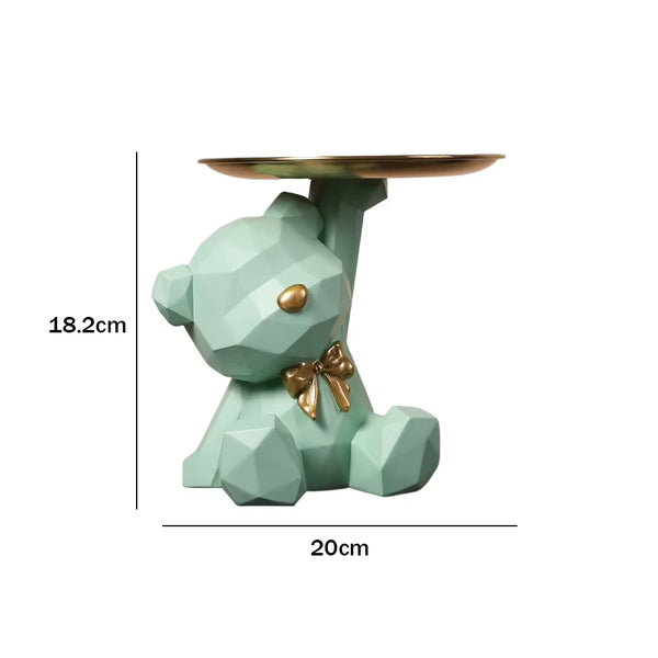 Bulldog Decorative Sculpture and Storage Box with Tray - Nordic Resin Table Accent and Coin Bank